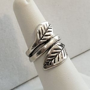 Shablool Didae Sterling Leaf Wrap Ring Sz 6.5